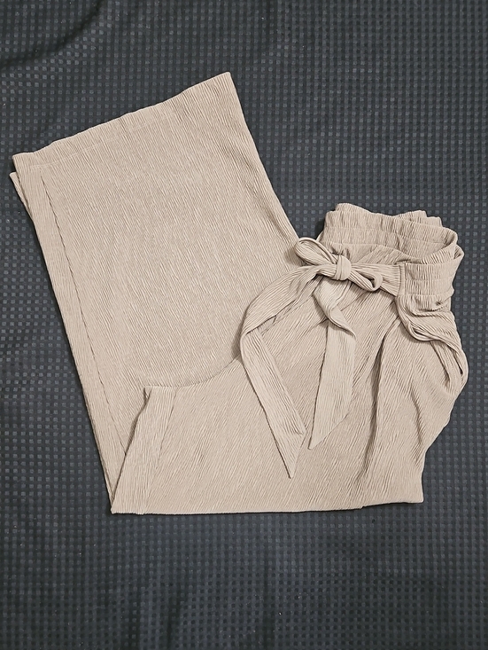 French Laundry Pants - French Laundry, Wide Leg/flare, Beige, Bow, Pants, Size 3X, Pockets